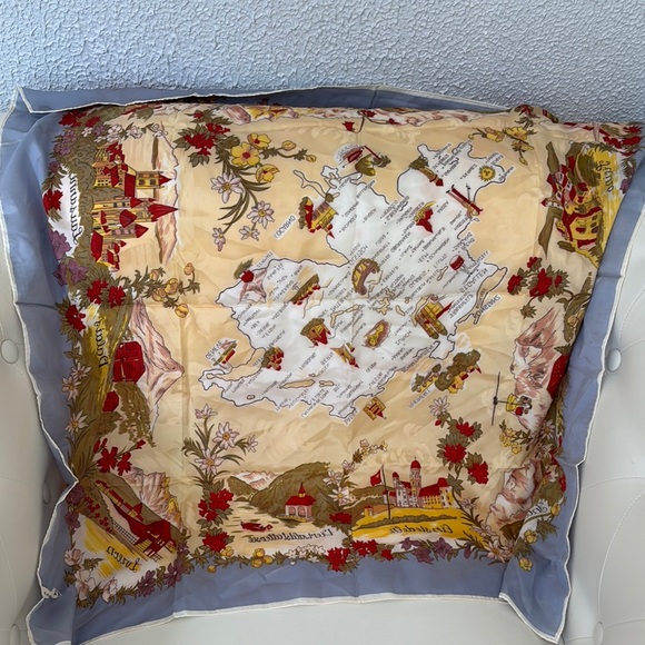 Vintage Map Print Scarf - Picture 7 of 11